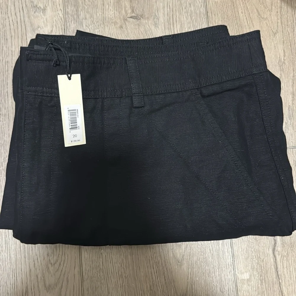 NWT! Banana Republic Black Mya Cotton-Linen Cargo Pant - Multiple Sizes🖤 882900